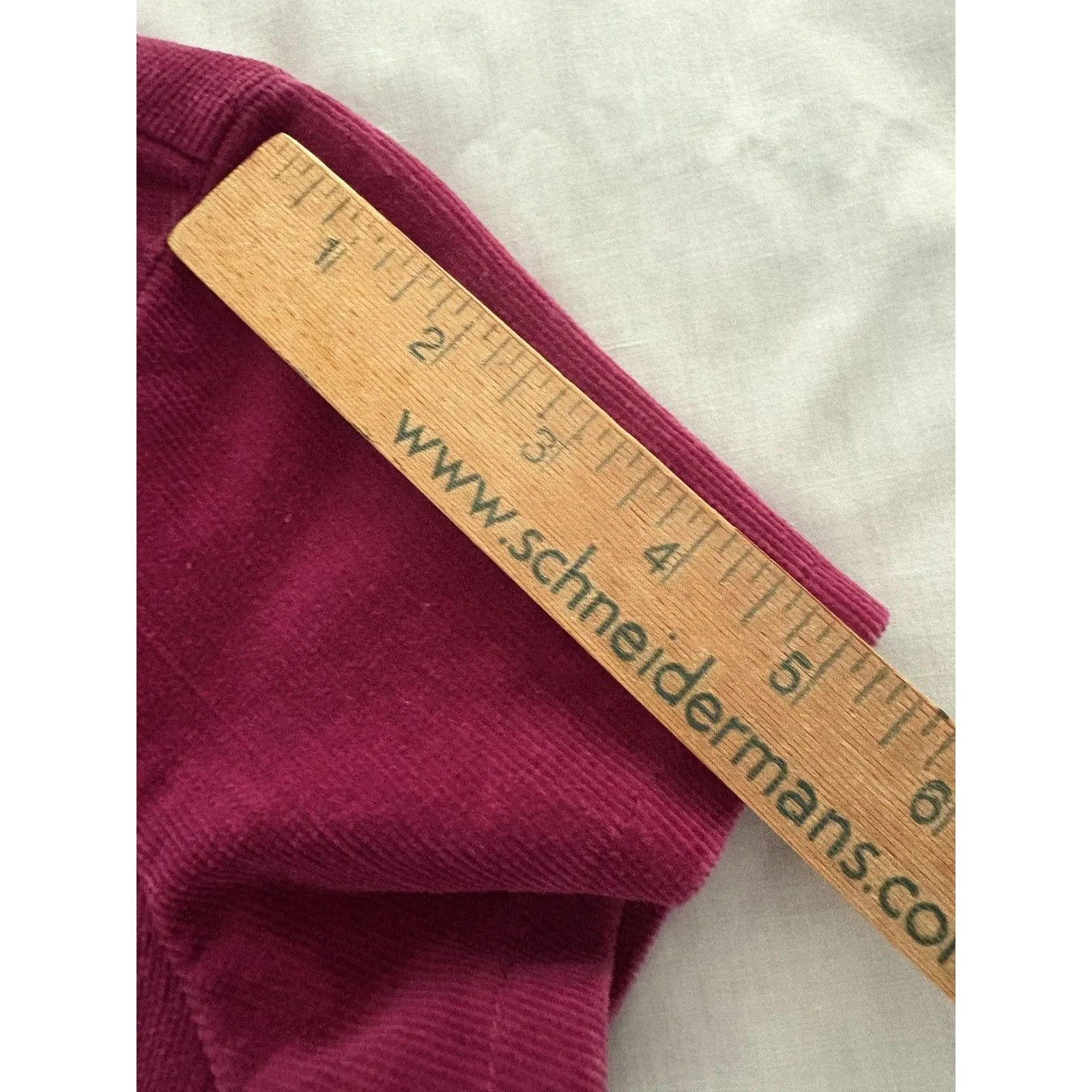 Y2K Hot Kiss Corduroy Dress Size Small Fuschia Retro Festival Drop Waist Zip - Image 13