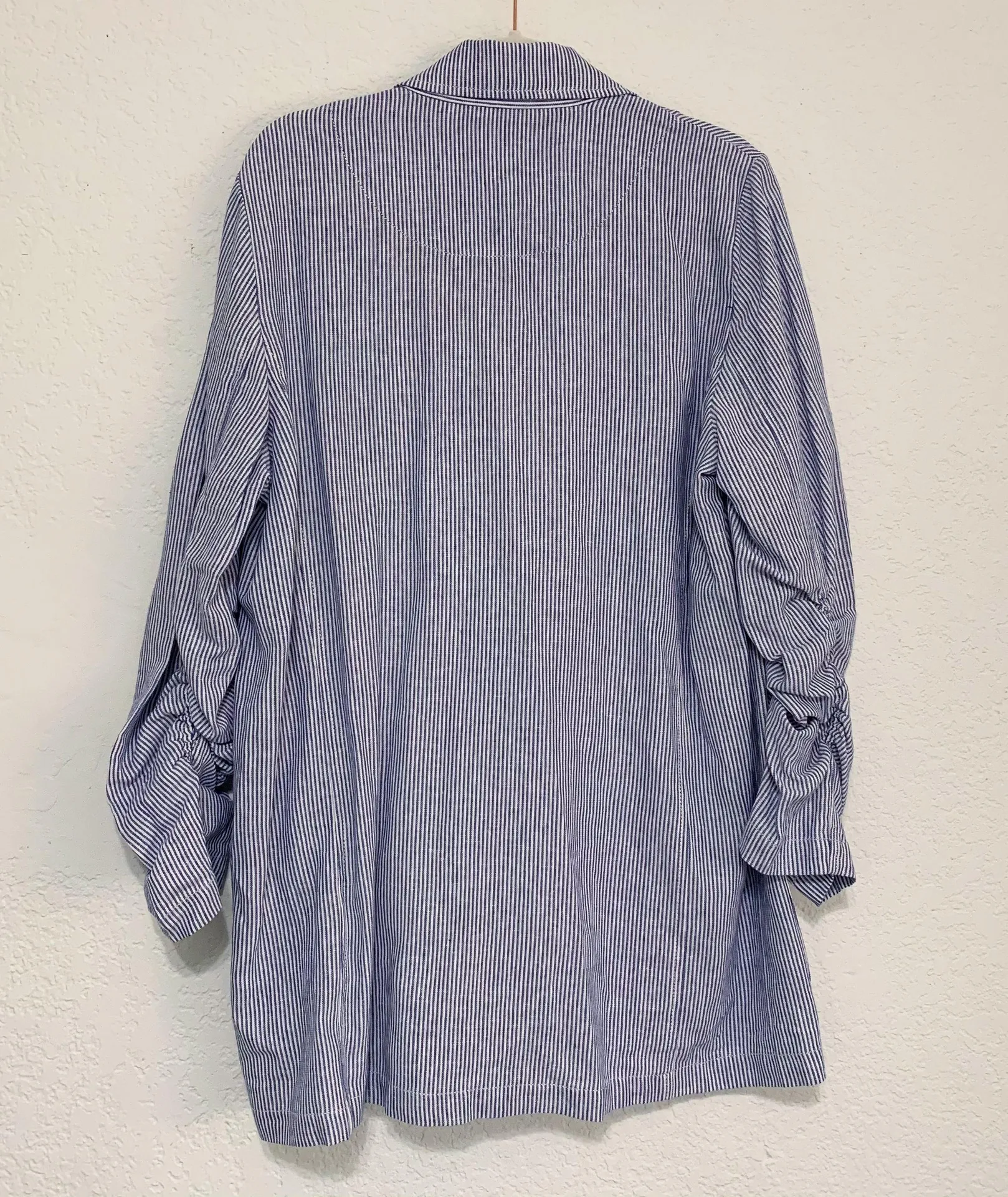 Max Studio striped one button cinched arm blazer, XL, nwt - Image 2