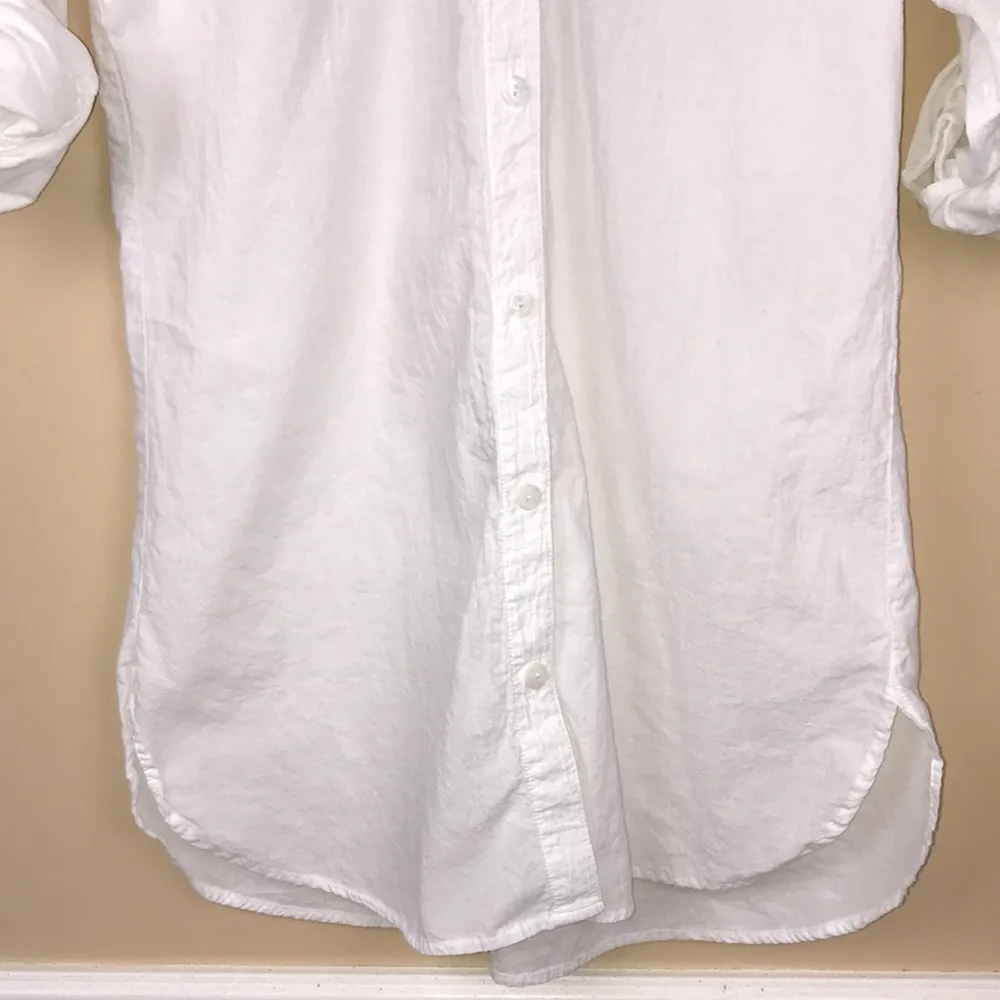 Tommy Bahama Women’s White Button-Up Hi-Low Hem Tunic Shirt Dress - Image 3