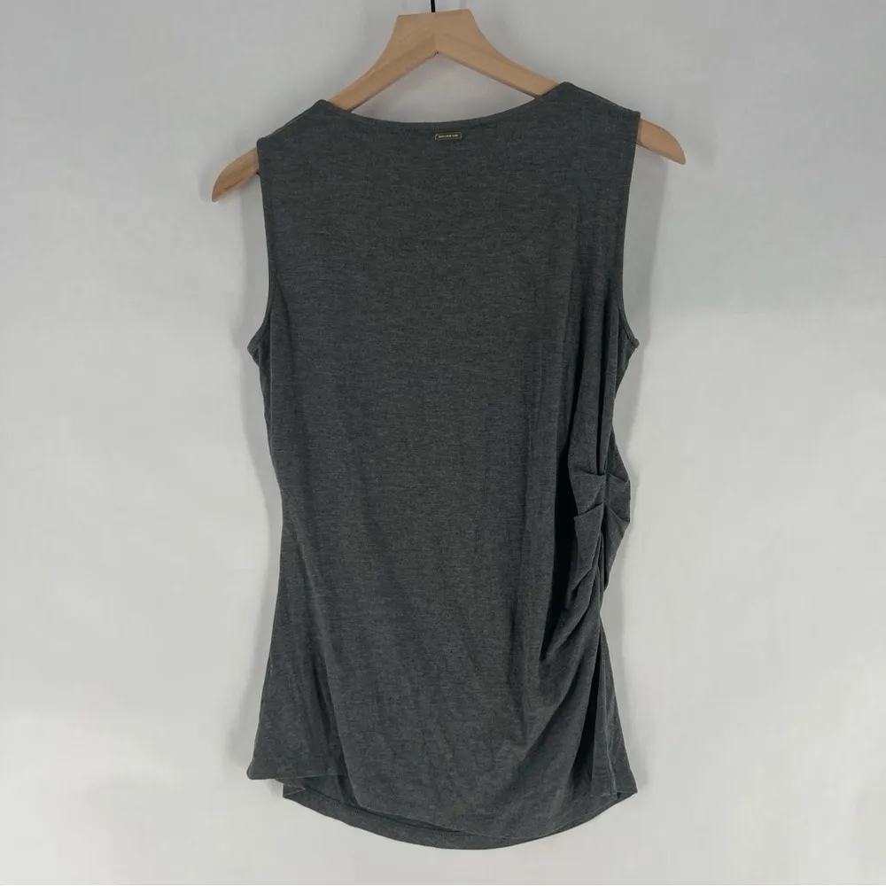 Marc New York Womens Size S Gray Stretch Gathered Sides Sleeveless Cowl Neck Top - Image 7