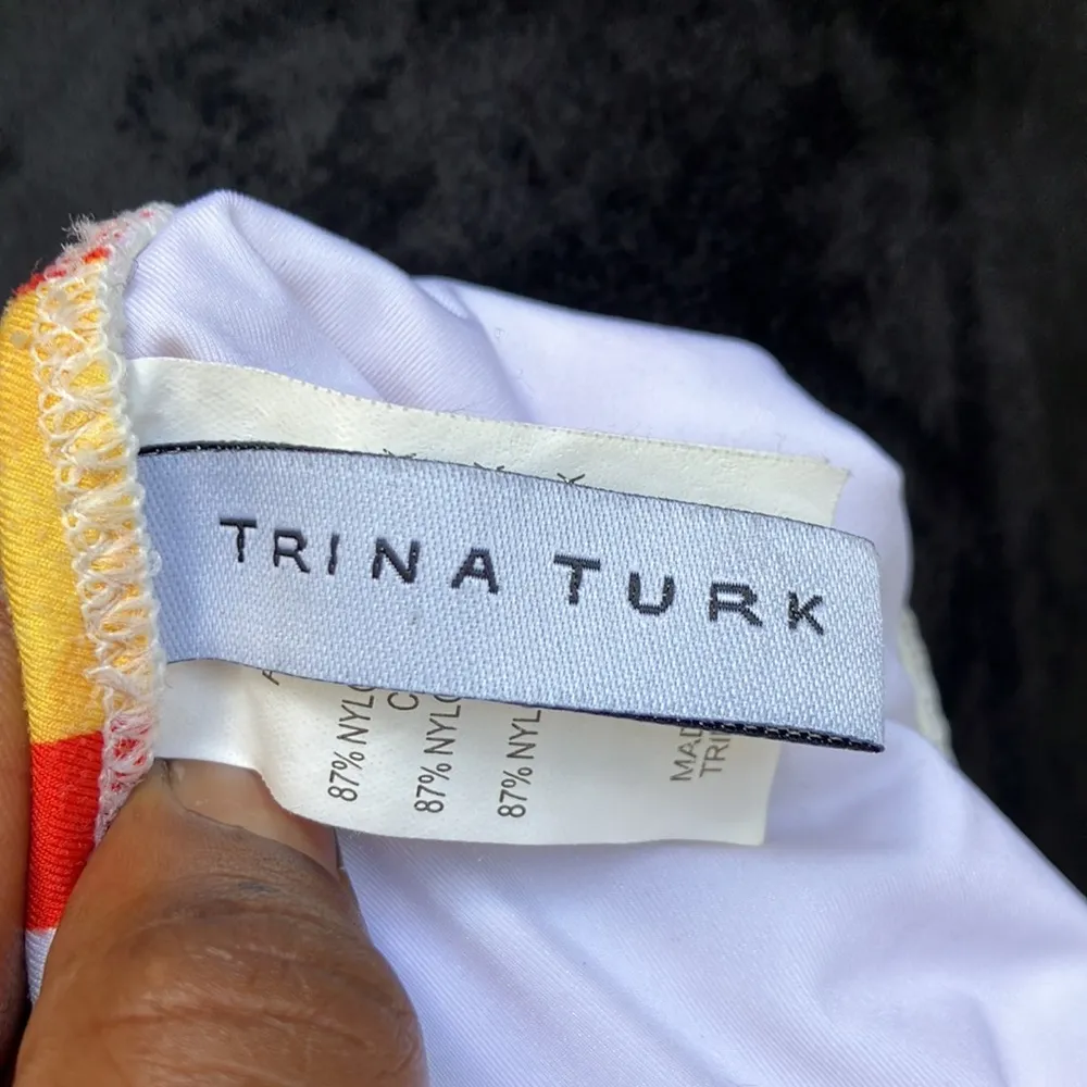 Trina Turk printed halter style bikini top size 8 - Image 9