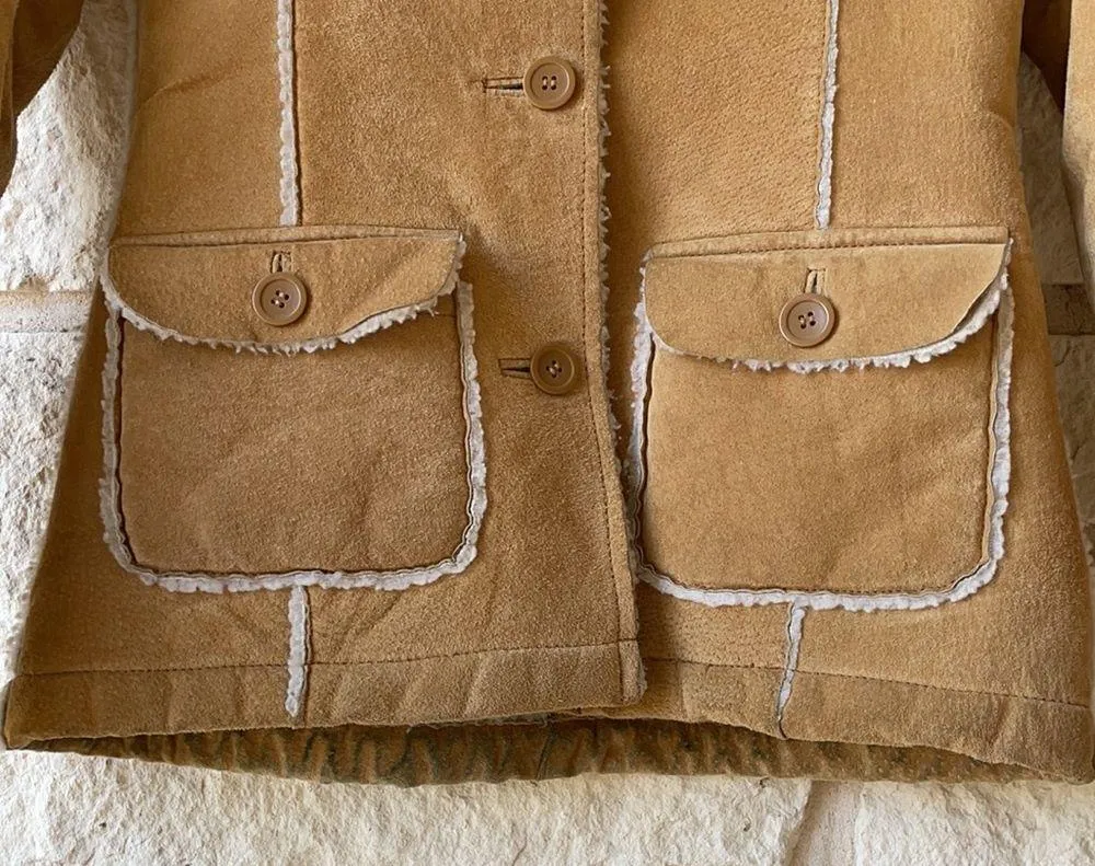 TILT Leather and Faux Shearling Sherpa Coat - Image 4