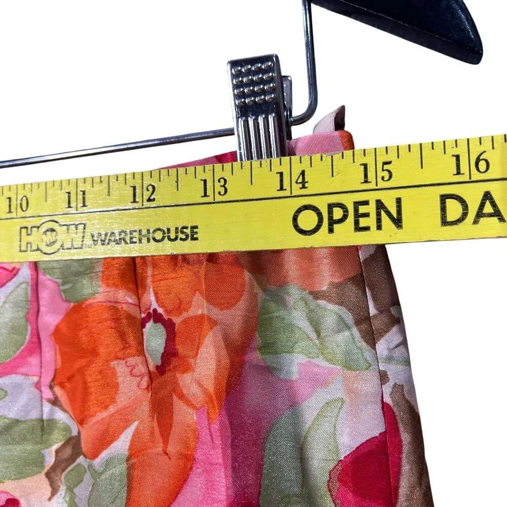 Kim Rogers Floral Blazer and Skirt Size 8 Pink Orange Green Spring Summer - Image 8