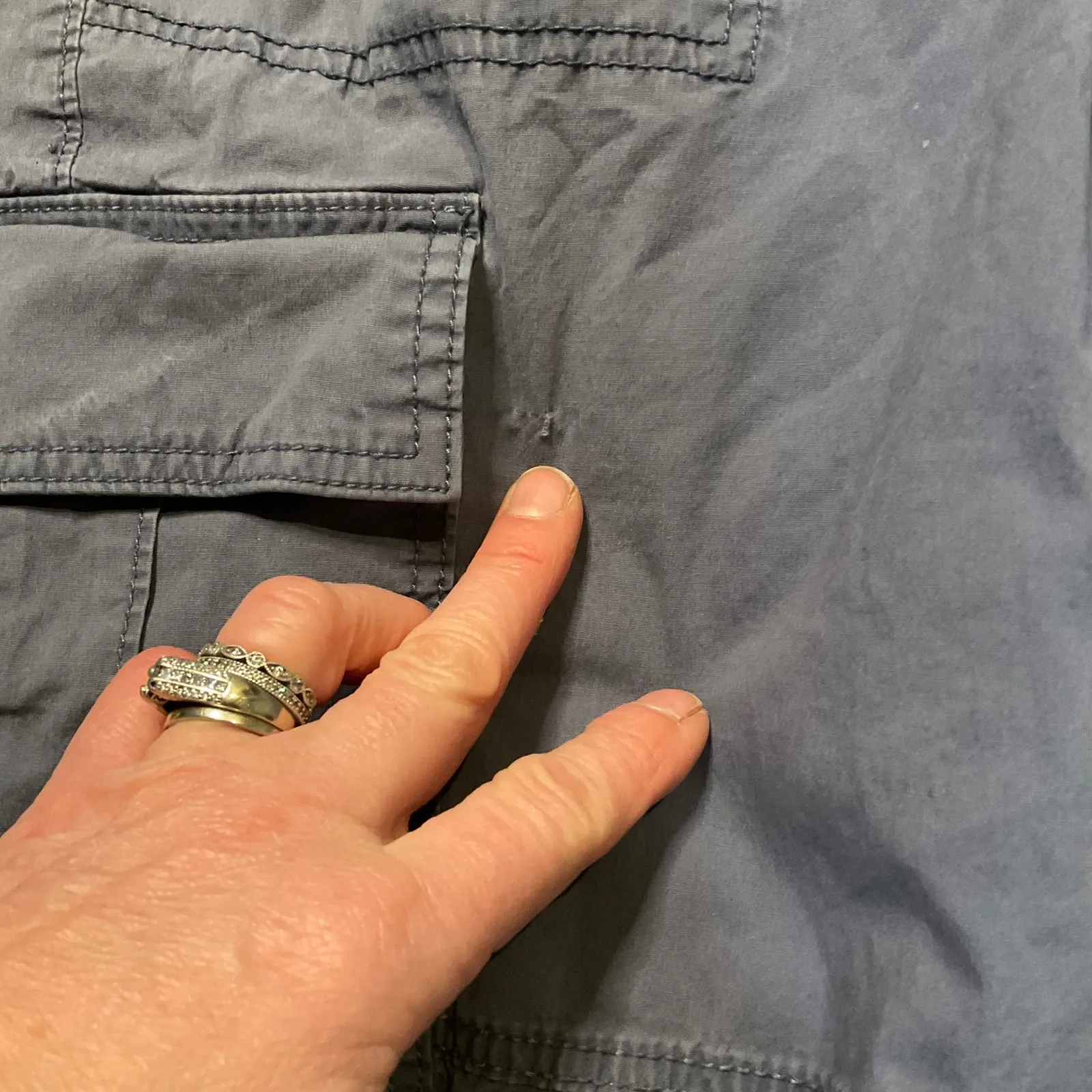 Hollister Pants‎ High Rise Baggy Carpenter Womens Size 7 Gray 28 - Image 5