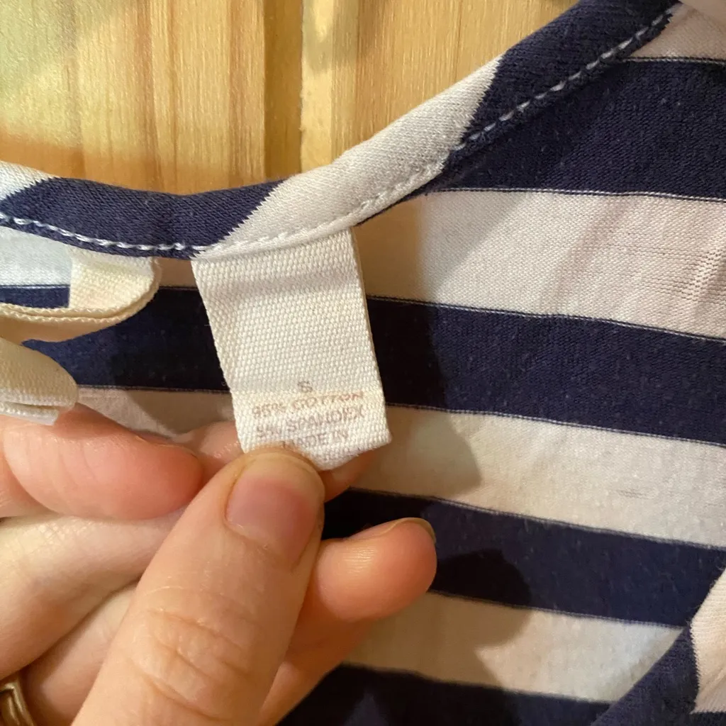 Red Camel Navy and White Striped Tee - Image 4