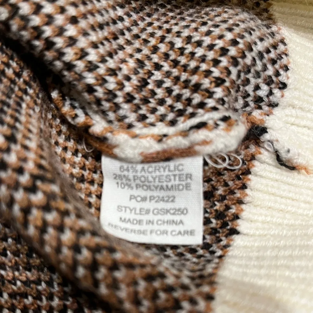 Buckle Timing Houndstooth Sweater Vest Women’s Medium - Image 7