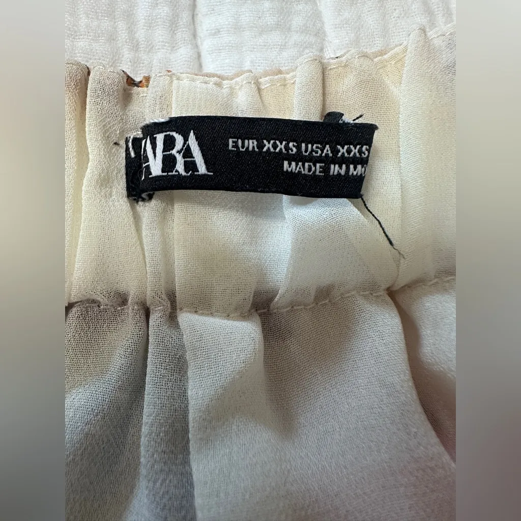 ZARA Pattern Paisley Patchwork with Tassels Boho Long MIDI Dress size XXS - Image 5