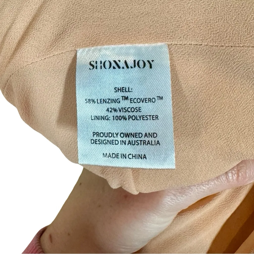 NWT Shona Joy La Lune Ruched Laced Backless Slip Maxi Dress Desert Rose AU10/US6 - Image 14