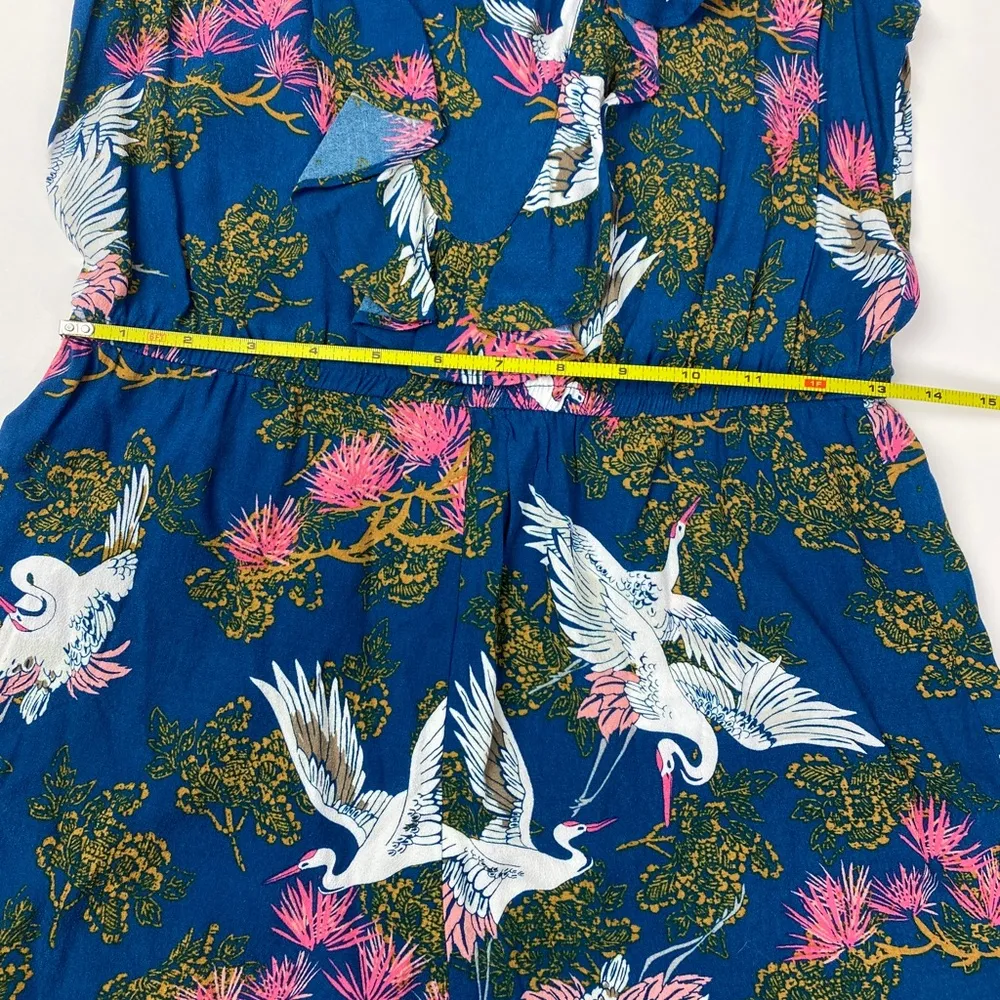Express Bird Print Romper NWT Size XS Multicolor - Image 8
