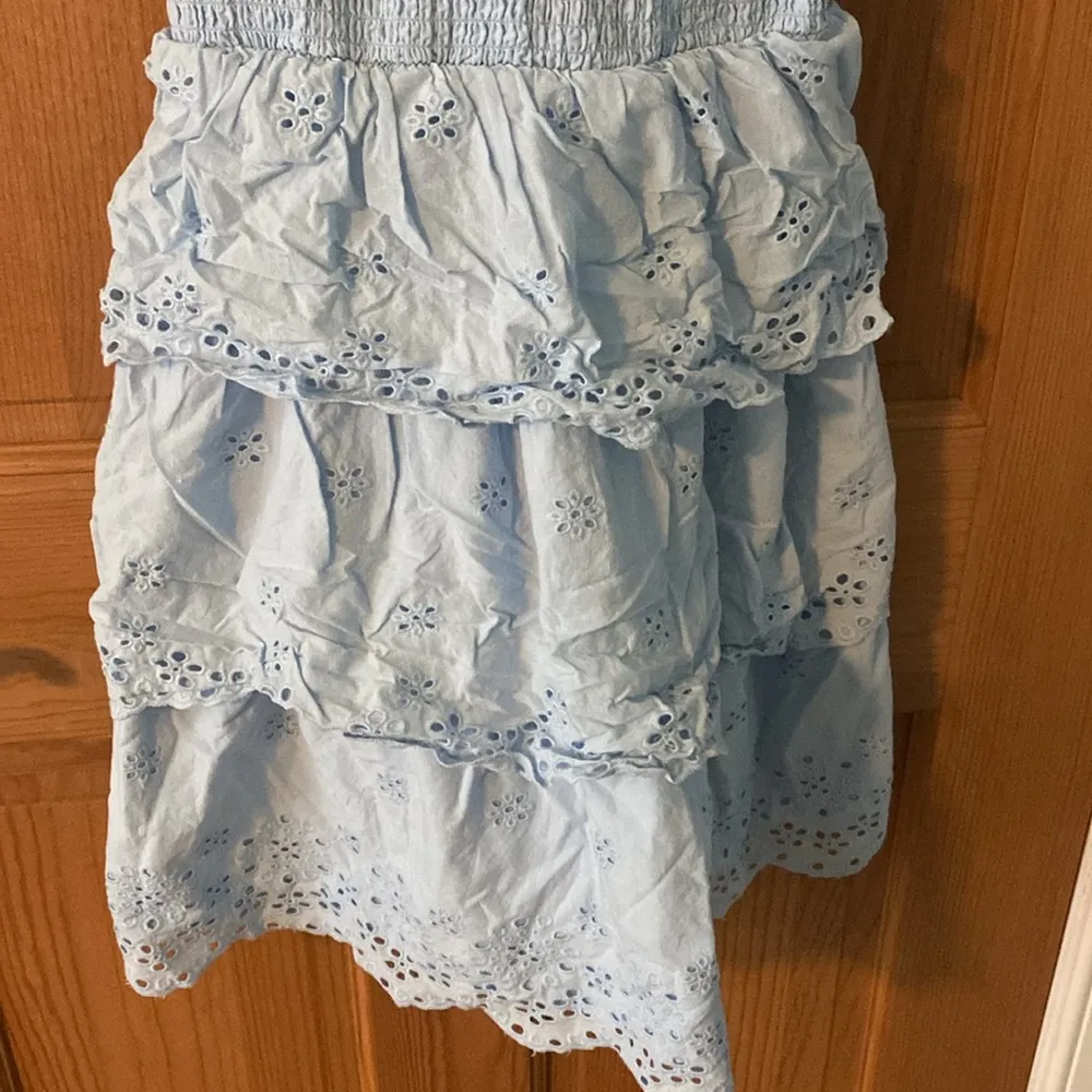 American Eagle, XS extra small light blue smock summer dress - Image 3