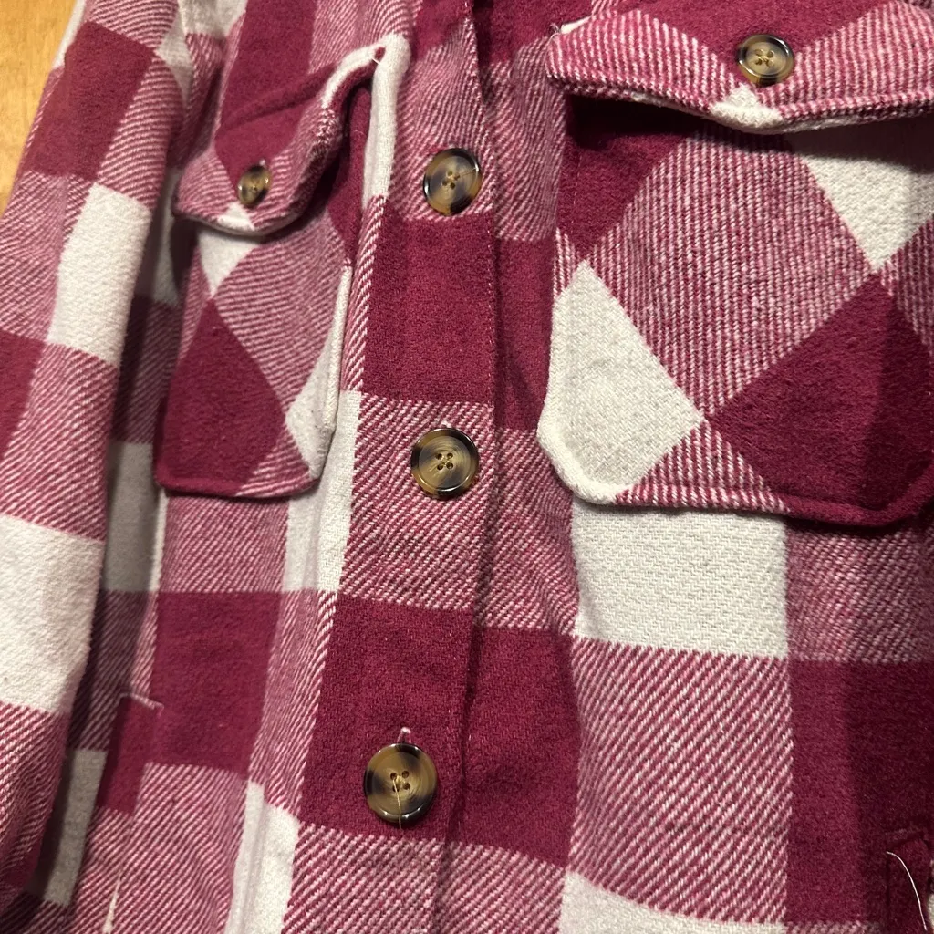 Plaid Shacket Red Size M - Image 4