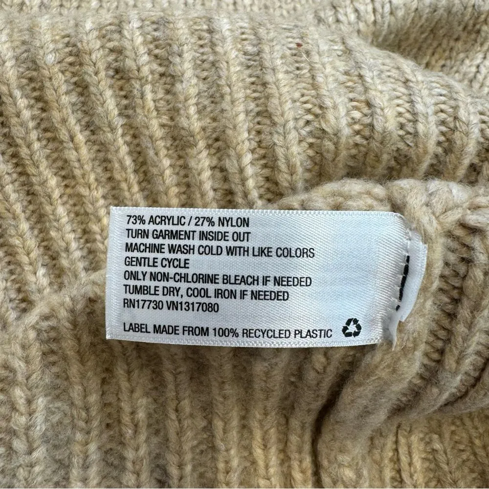 A.N.D. A New Day Women's Cable Knit Sweater Dress XS Extra Small Tan Brown Cozy - Image 9