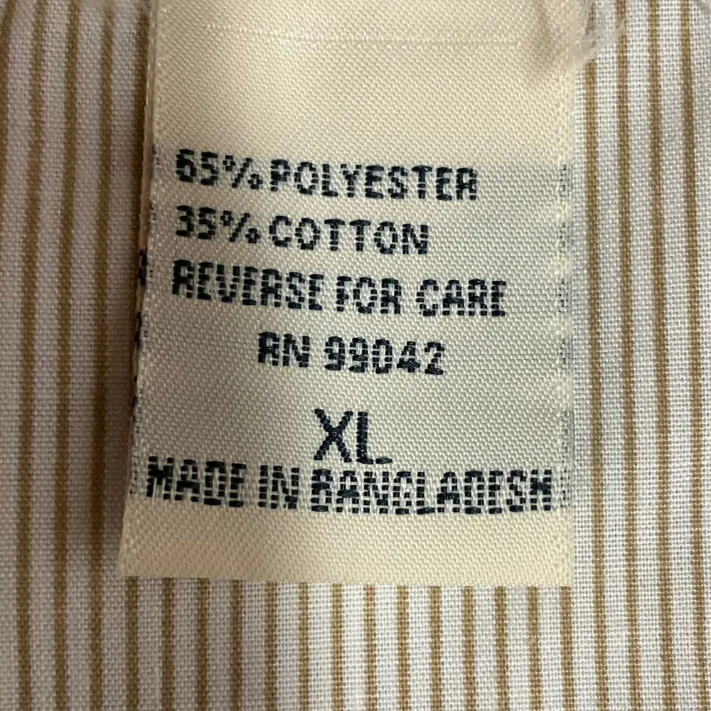 H&J Women's Embroidered Dog Striped Button Down Shirt Long Sleeve Sz‎ XL Pug Pup - Image 13