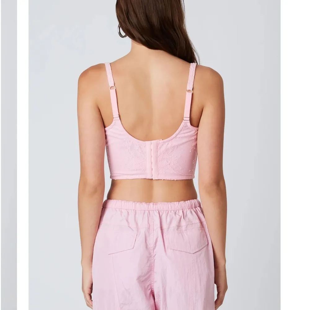🌼Cotton candy La pink lace corset Size L - Image 3