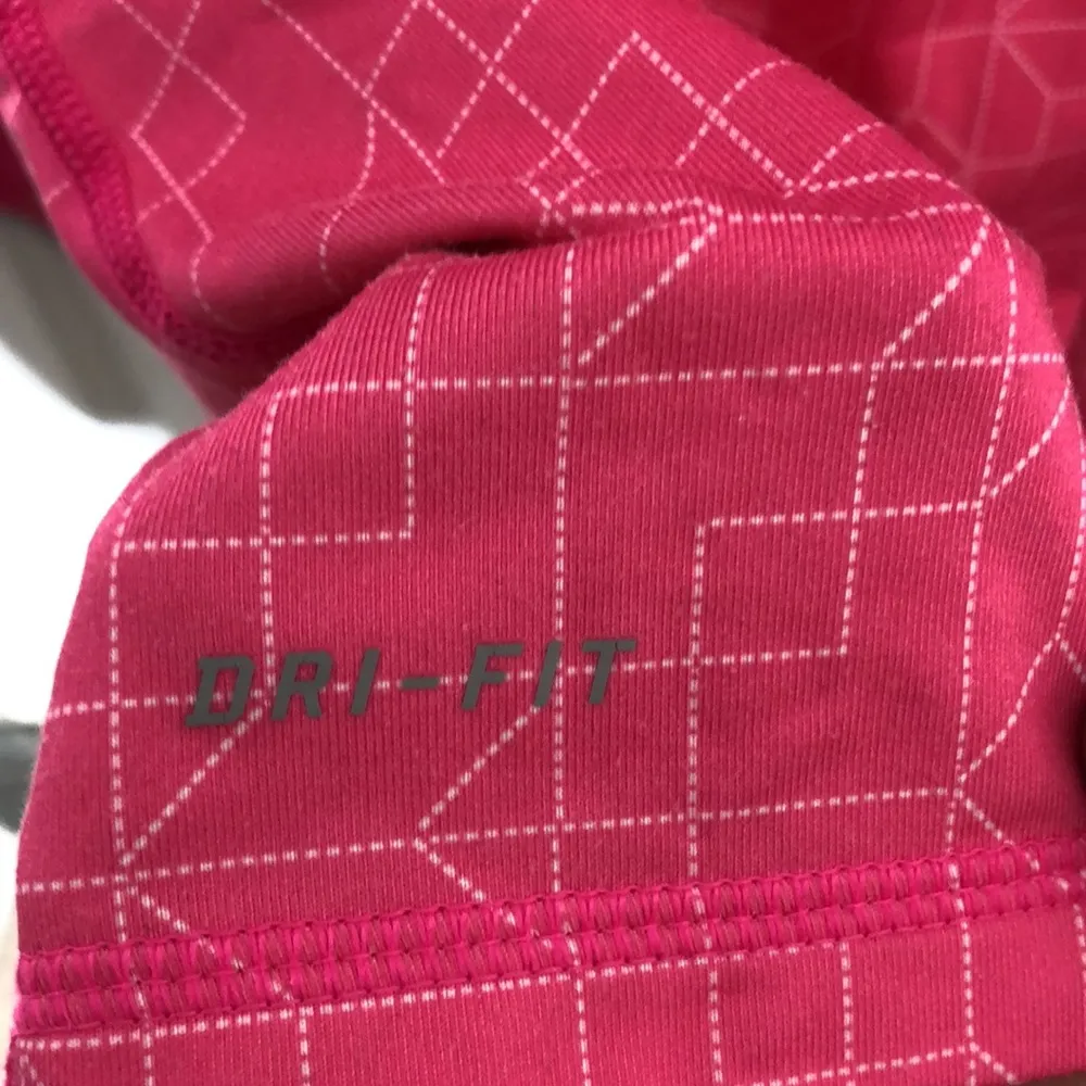 Nike Pro Dri Fit Pink Quarter Zip Pullover Large - Image 5