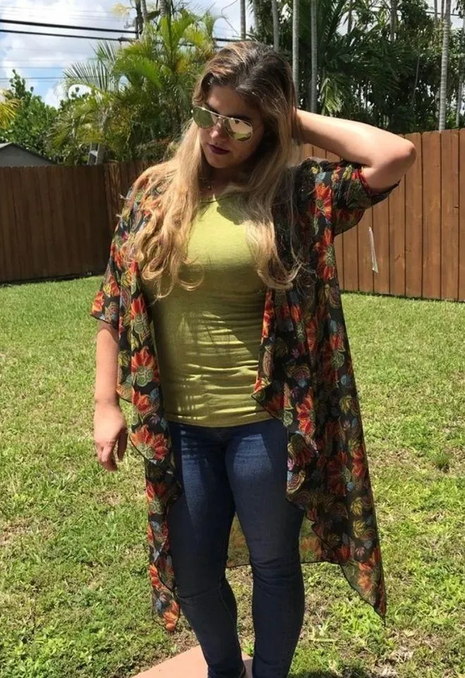 LuLaRoe Shirley Kimono Cover Up Size L NWT - Image 3