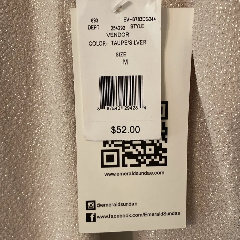 NWT Champagne Gold Girls Night Going Out Bodycon Long Sleeve Formal Dress - Image 3