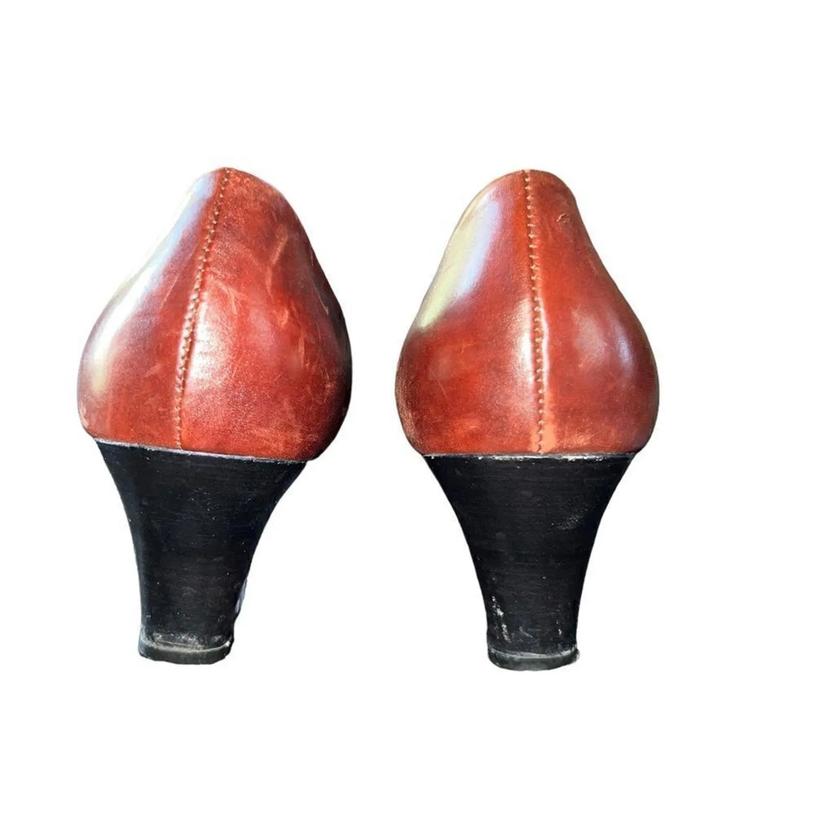 BeautiFeel gorgeous two tone brown leather pumps with low heel EU size 40/US 9 - Image 6