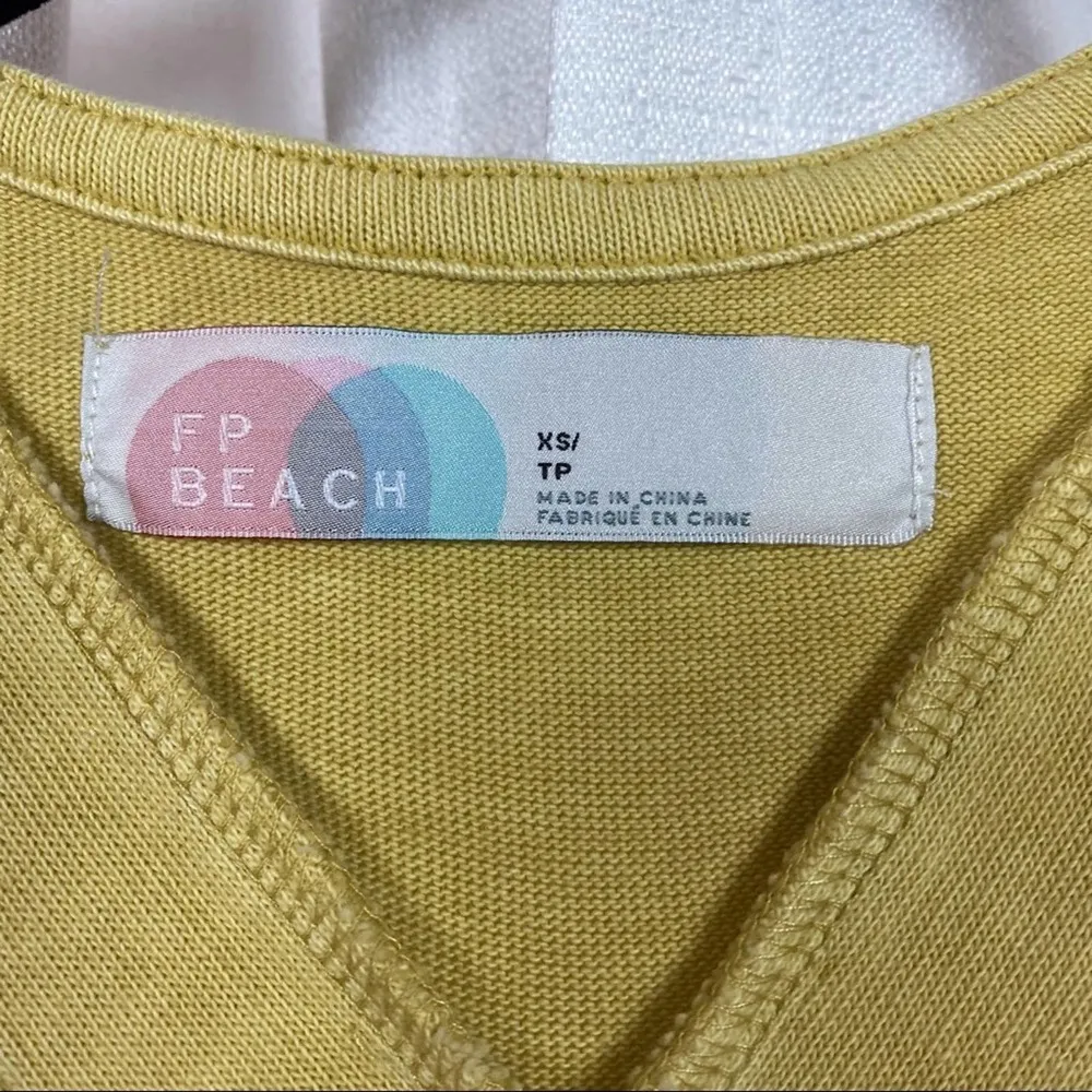 Free People Beach Light Yellow Sunrise Pinafore Jumper Sz.XS NWT - Image 8