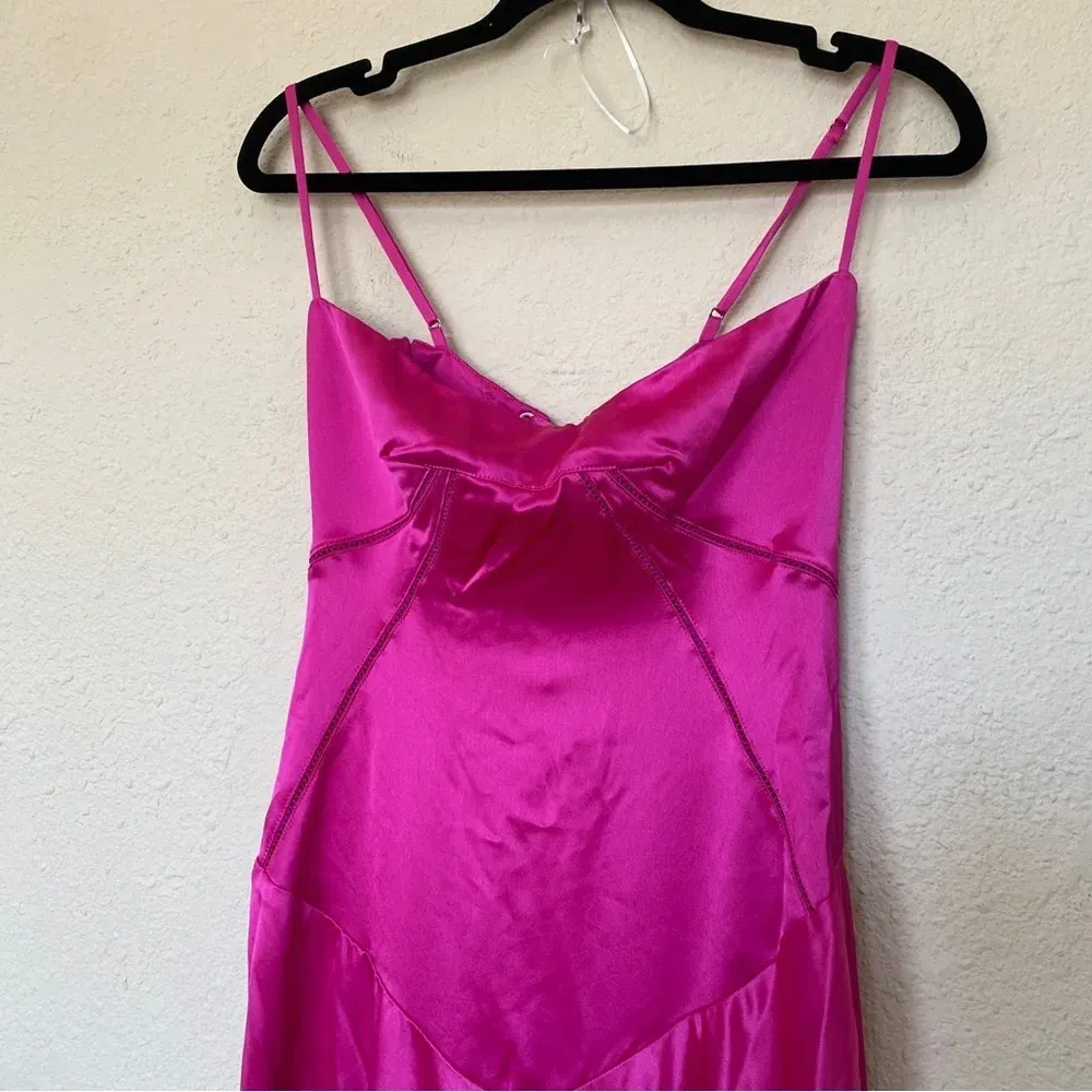 HOUSE OF CB 'Anabella'‎ Fuchsia Lace Up Maxi Dress NWOT size S - Image 12