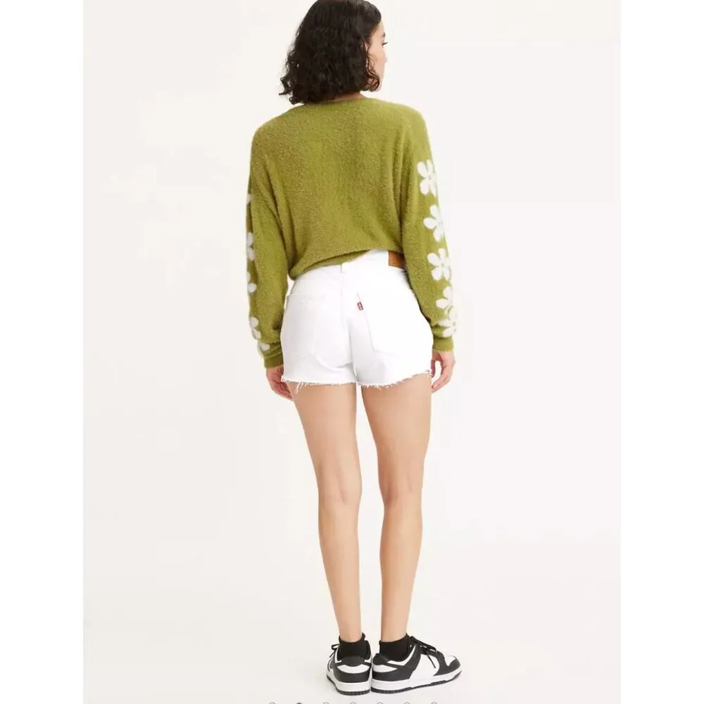 Levi's Premium 501 Original Fit High Rise Shorts Size 31 Everything's Fine White - Image 2