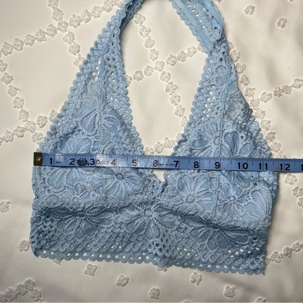 Rue 21 Light Blue Lace Halter Bralette Size S - Image 4