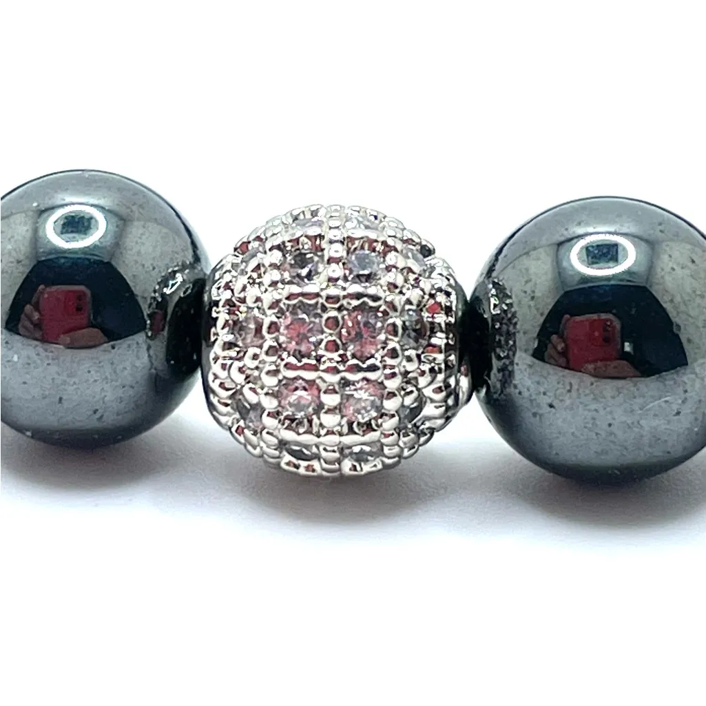 Aura Vita Hematite and Bling Bracelet Brings the Drama NWOT - Image 9