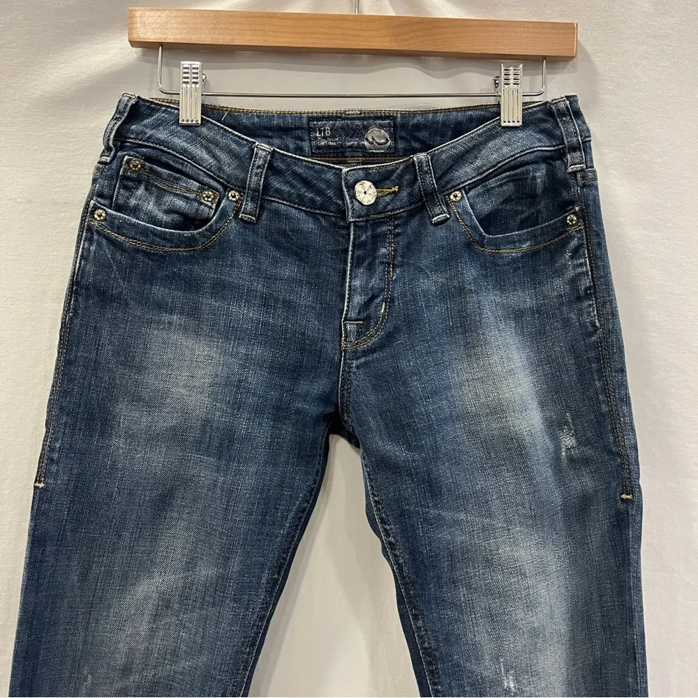 LTB Low Waist Denim Jeans Womens No Size Tag Long Basic Neutral Casual Festival Blue - Image 2