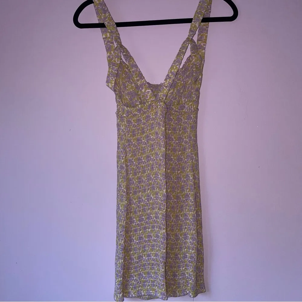 Free People XS Juniper Smocked Bodycon Slip Ditsy Floral Boho Swiftie - Image 7