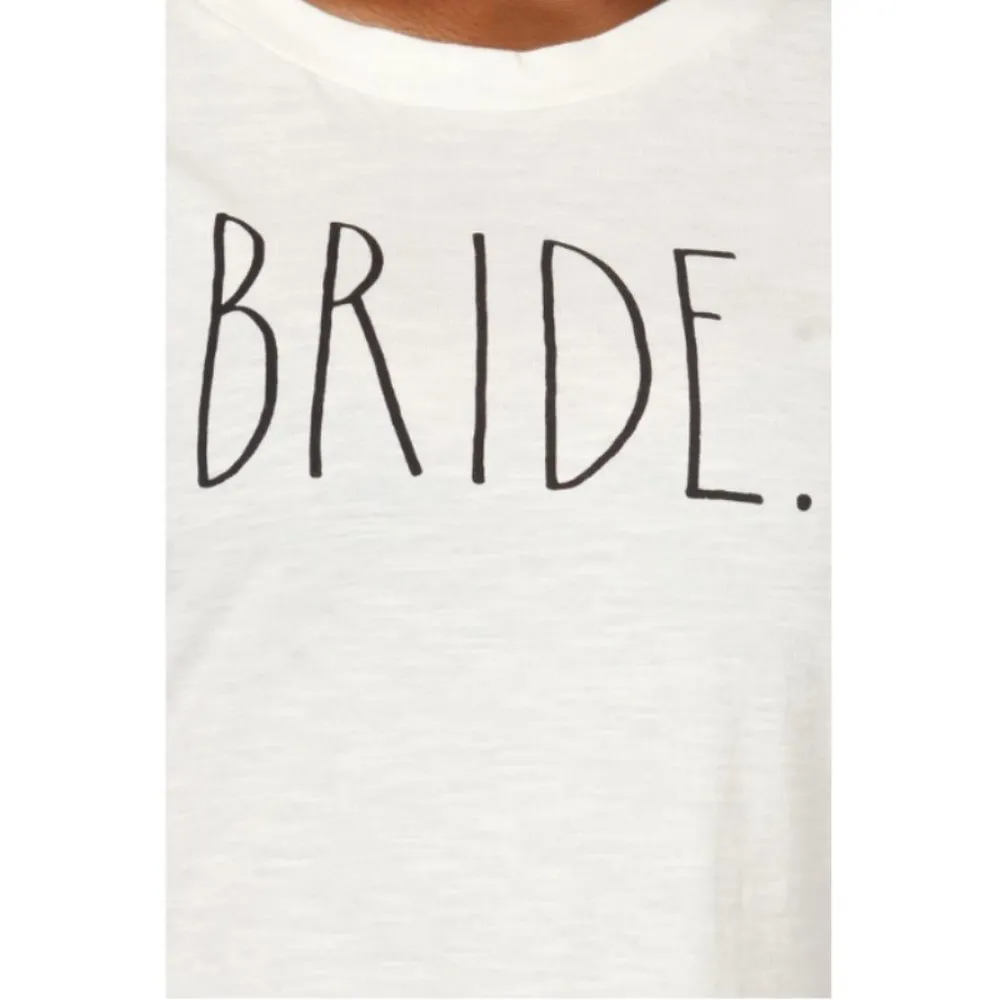 💕RAE DUNN💕 Bride T-Shirt & Something Blue Scrunchie - Image 4