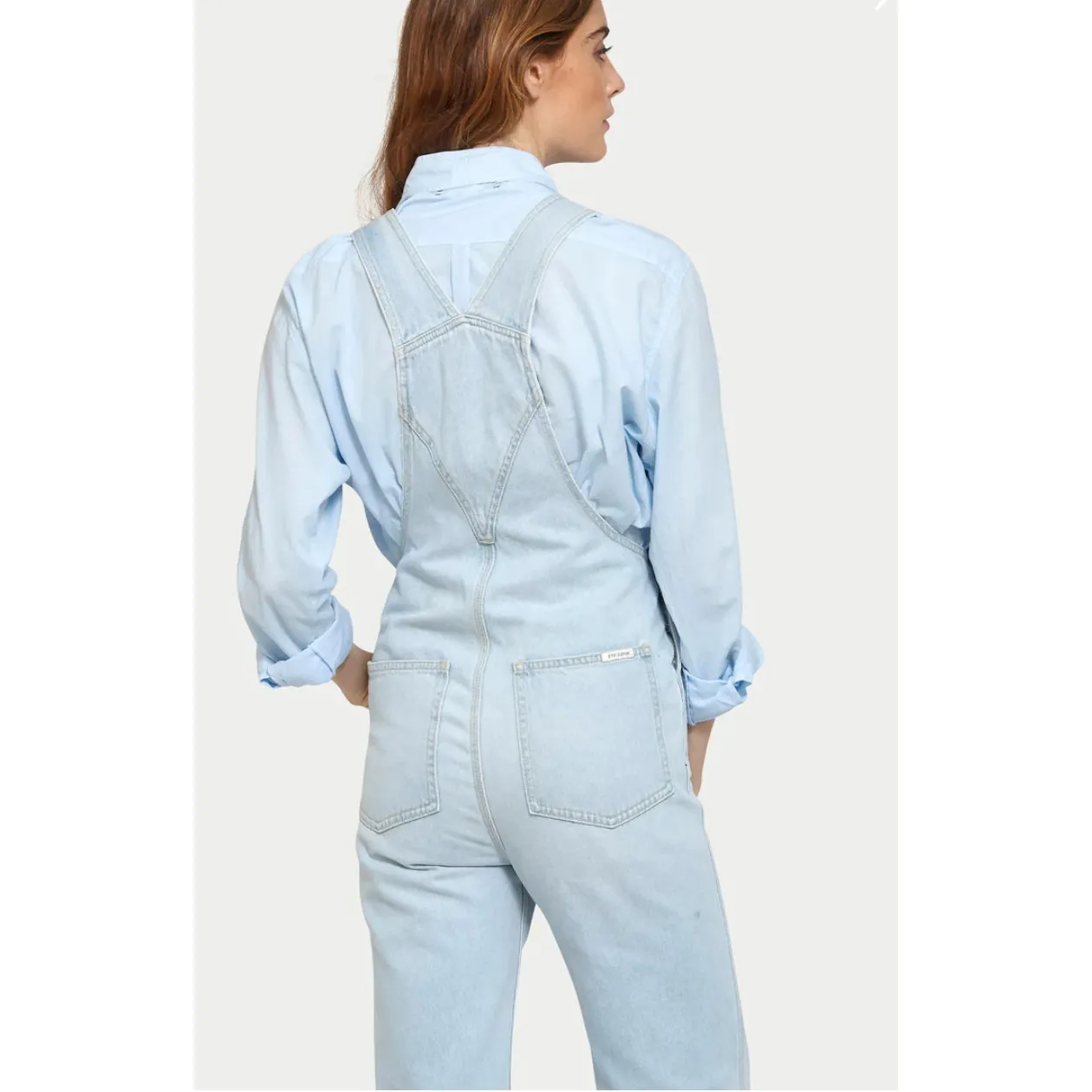 EVE Denim The Olympia Overall in Nolita Light Blue Size 30 - Image 9