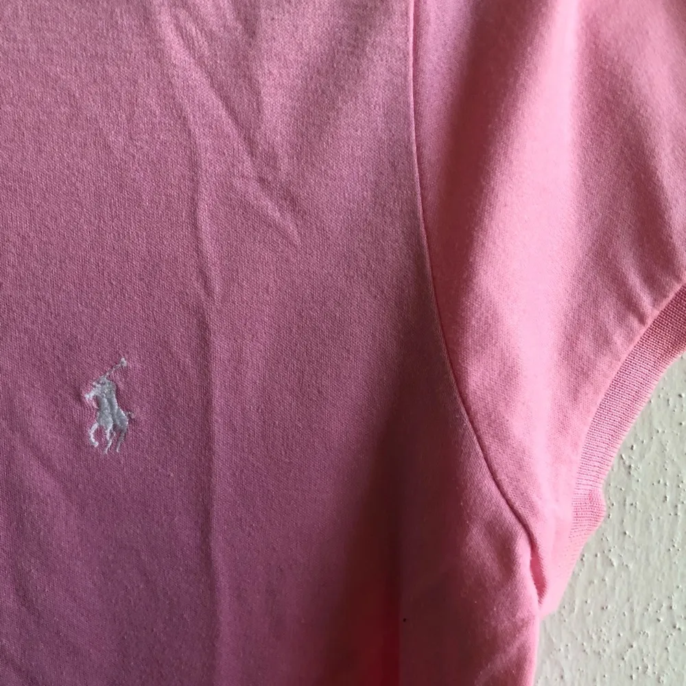 Ralph Lauren Sport Slim Fit Polo Shirt Light Pink L GUC - Image 7