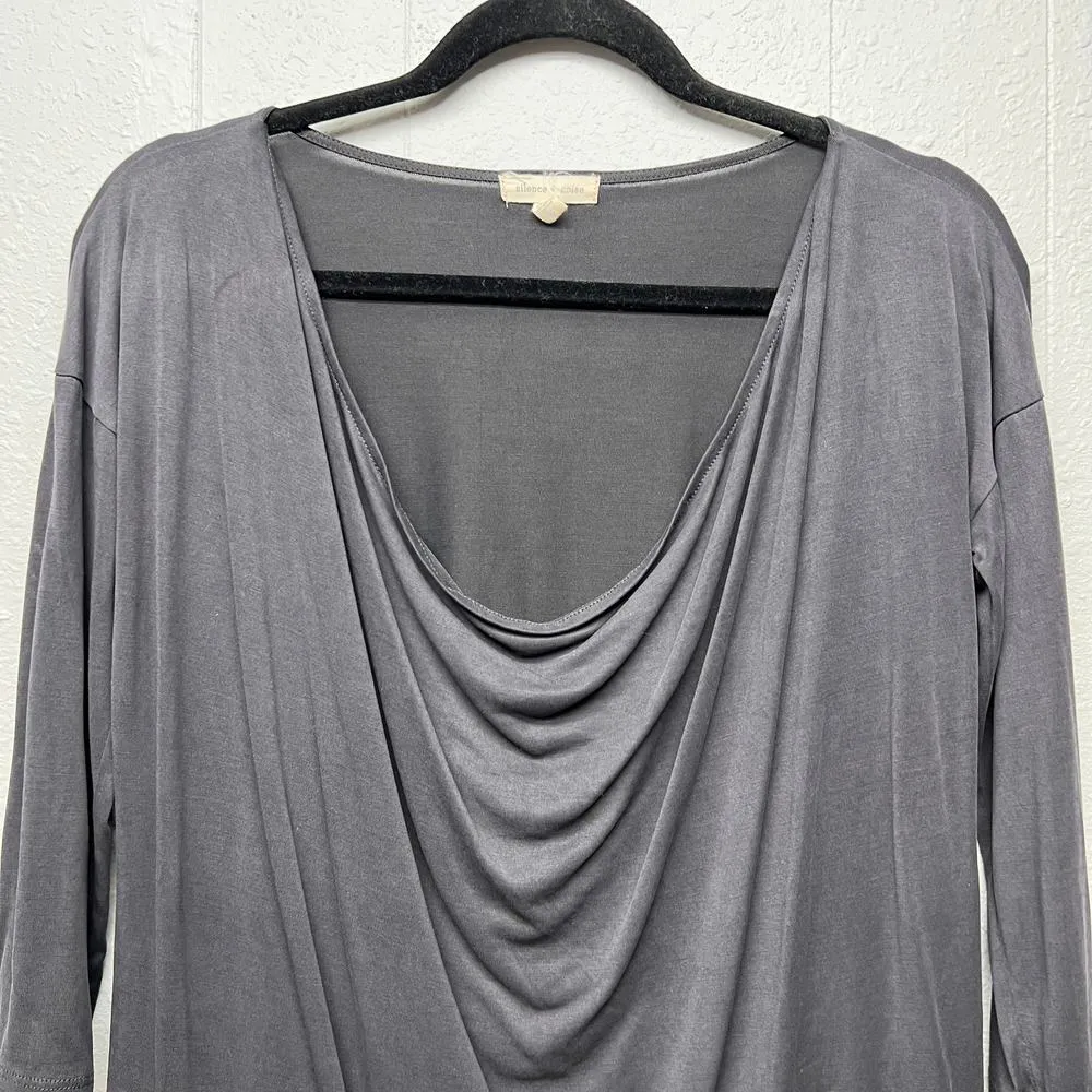 Silence+Noise Scuba Cowl Neck Womens Top Small Coquette Dressy Feminine Elegant - Image 3