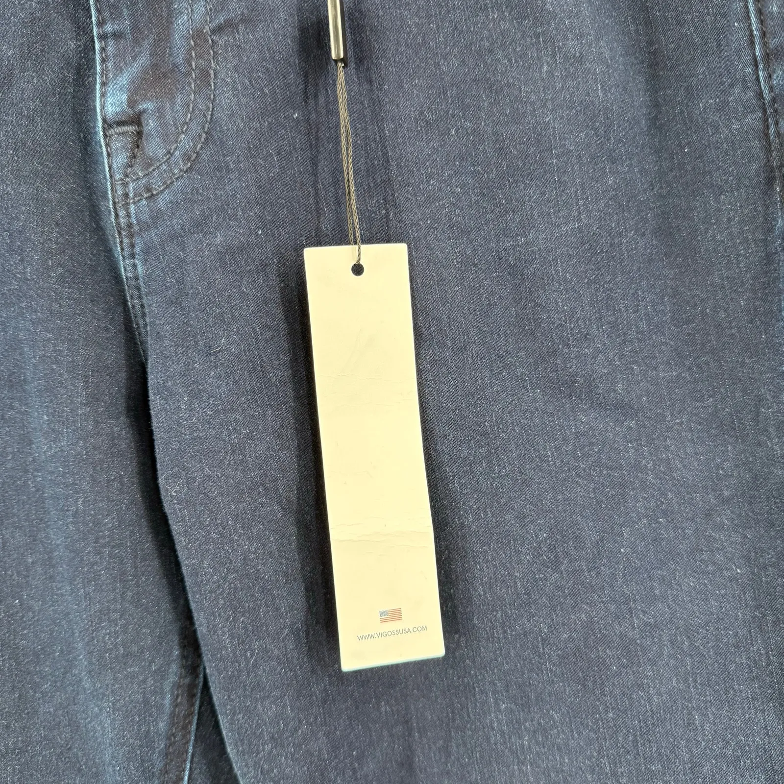 VIGOSS Denim Jeans SZ 26 Marley Mid Rise Flare Trouser NWT Cotton Stretch Indigo - Image 6