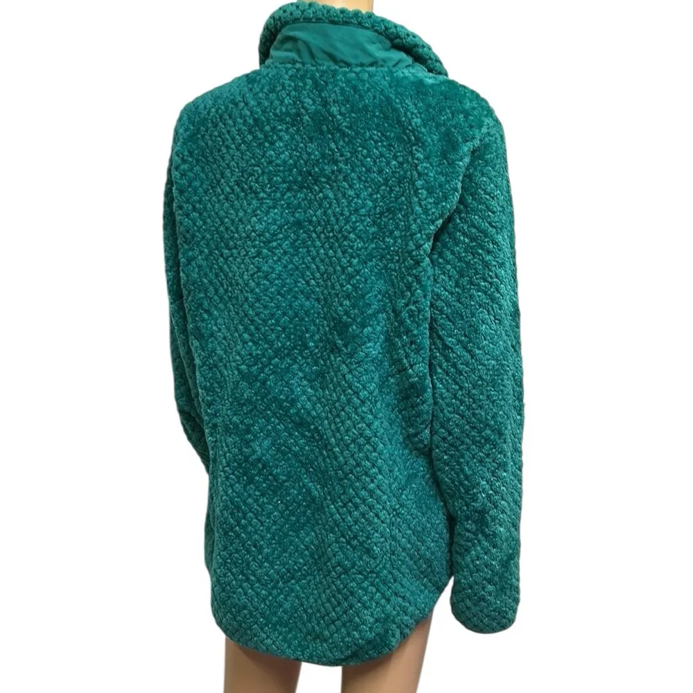 Marika Quetzal Green Sherpa Allie Pullover Jacket Sweater Top Womens XL - Image 5
