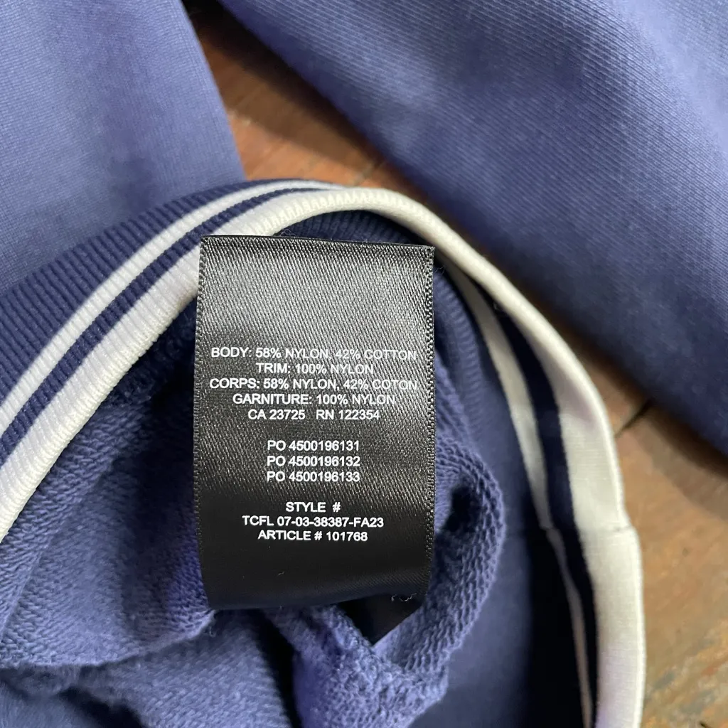 Aritzia Wilfred Free Junction Navy Sweatshirt Collegiate Preppy - Sz M 🧡🎀 - Image 13