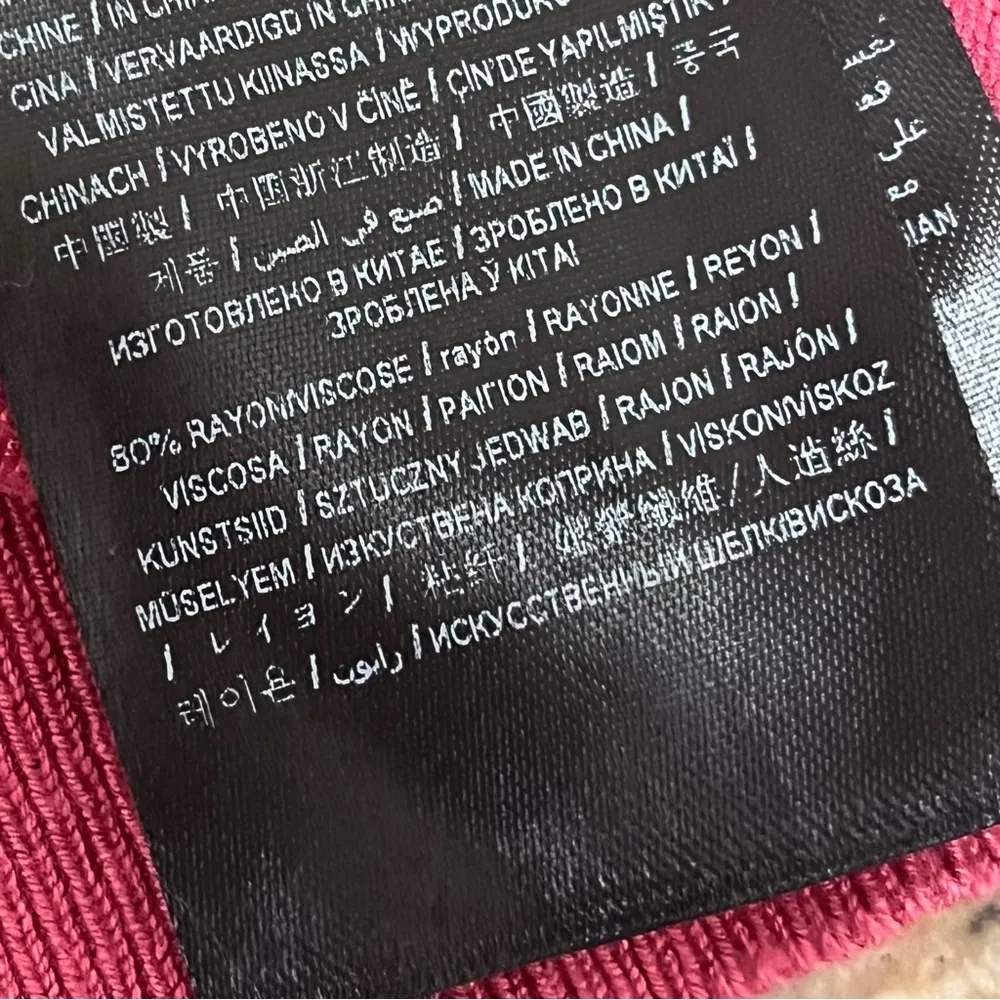 GUESS Pink Mock Neck Logo Sweater XL | Beaded Pearl Embellished Preppy Boho Knit - Image 10