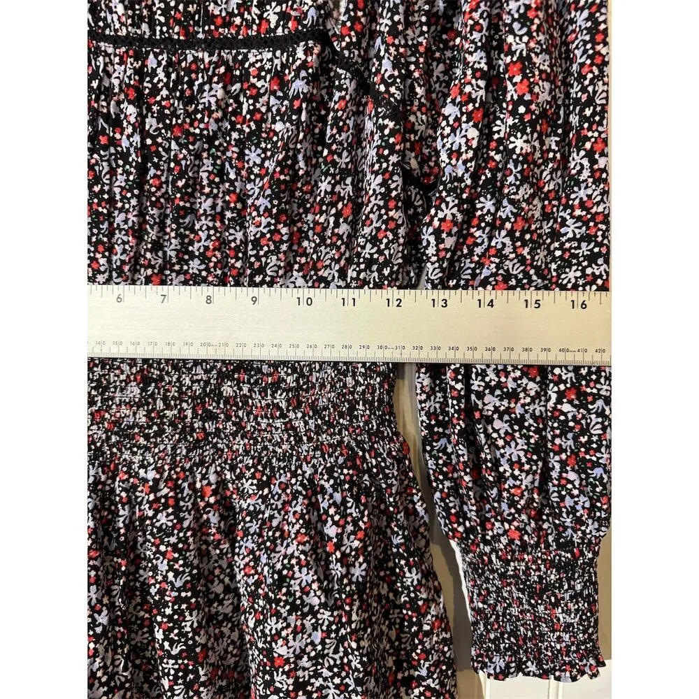 Rails Midnight Meadow Smocked Dress S Standard Cottagecore Boho Floral Prairie - Image 6