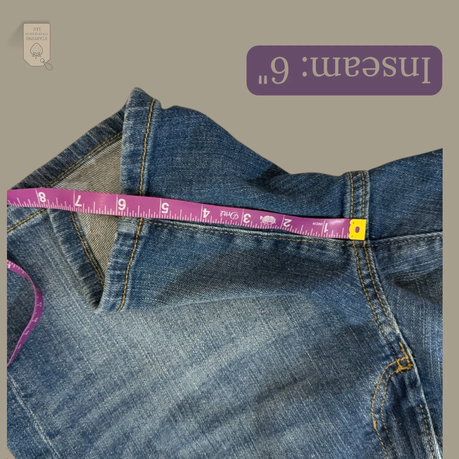 Banana Republic 4" Denim Shorts Women’s Size 28/6 Medium Wash Stretch Blue - Image 5