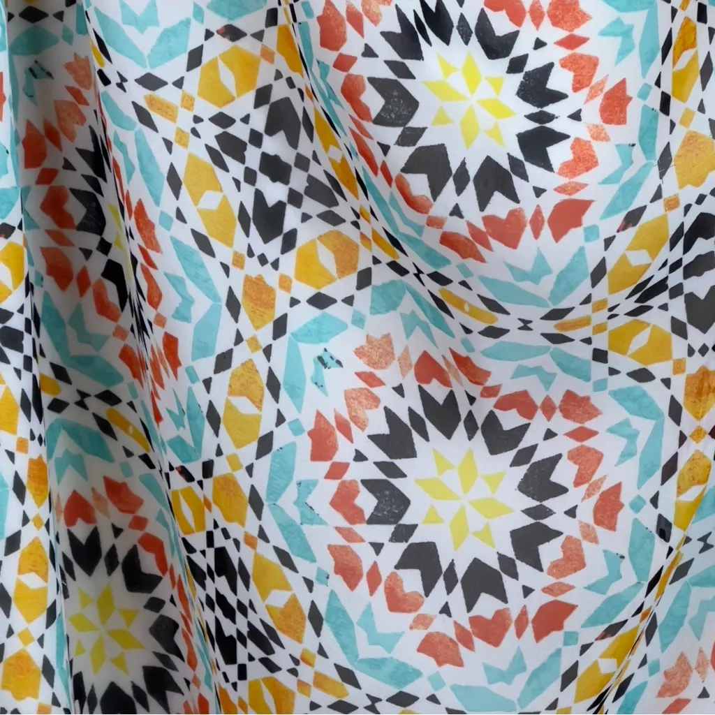 Tacera Size 3X Medallion Print Spaghetti Strap Cold Shoulder Long Sleeve Dress - Image 5