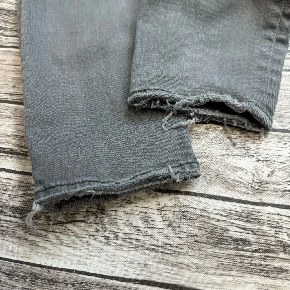 Madewell Women's High Riser Skinny Jeans Grey Gray 28 Zip Zipper Stretch Pockets - Image 7