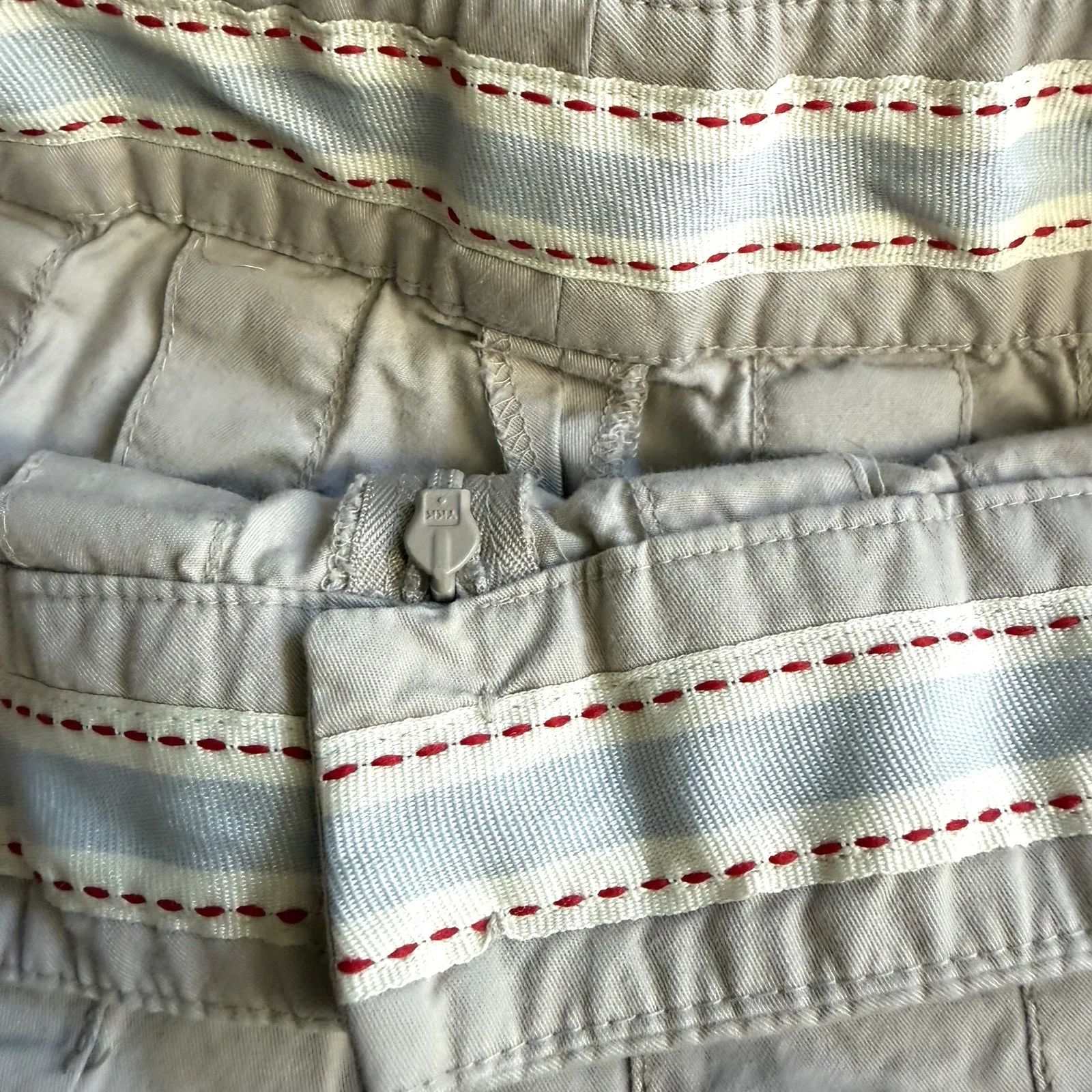 American Eagle Mini Skirt Women’s Size 4 Khaki Pleated Raw Hem Y2K Low Rise Read - Image 9