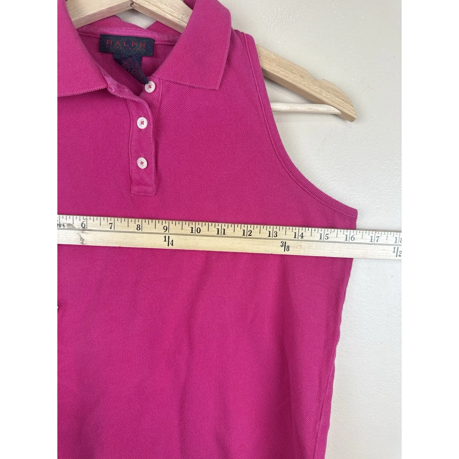 Ralph Lauren Pink Sleeveless Polo Shirt Women's Small S Tennis Golf Casual Top - Image 9