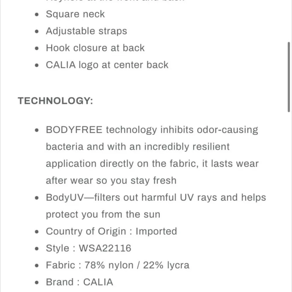 Calia Womens Keyhole Kiwi Green One
Piece Tummy Control Swimsuit Size 16 NWT - Image 3