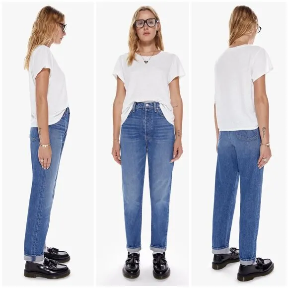 💕MOTHER💕 The Tune Up Hover Cuff Jean ~ Hit The Ground Running 31 NWT Blue - Image 2