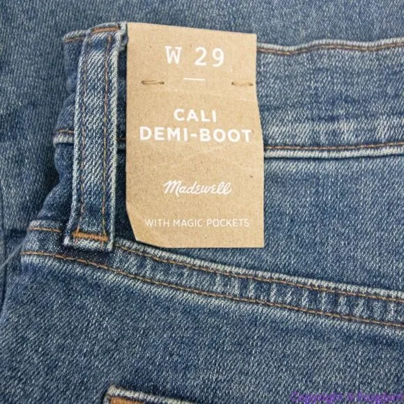 NEW‎ Madewell Cali Demi-Boot Jeans in Glenside Wash, 29 - Image 15