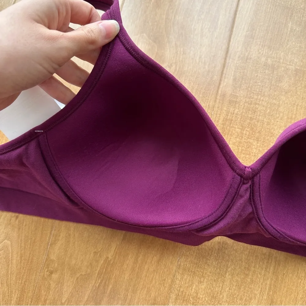 Beauty By Bali Women's Foam Wirefree Bra Size 38B - Plum Purple Polka Dot - Image 13