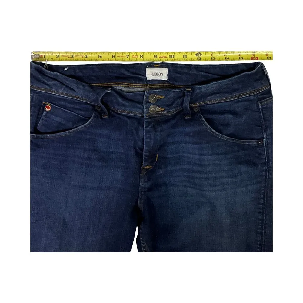 Hudson Collin Skinny Jeans Women’s 32 Dark Wash Stretch Denim Mid Rise EUC - Image 7