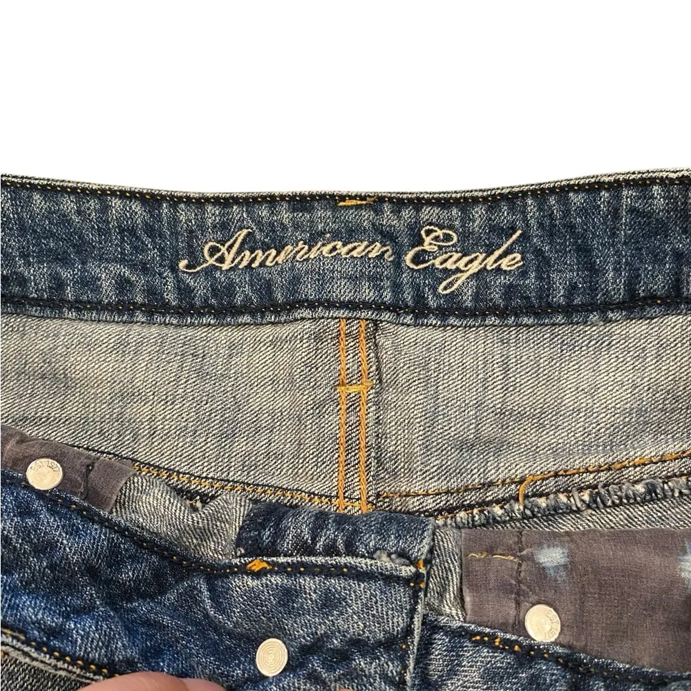 American Eagle distressed Bermuda jean shorts / jorts cutoffs - Image 3