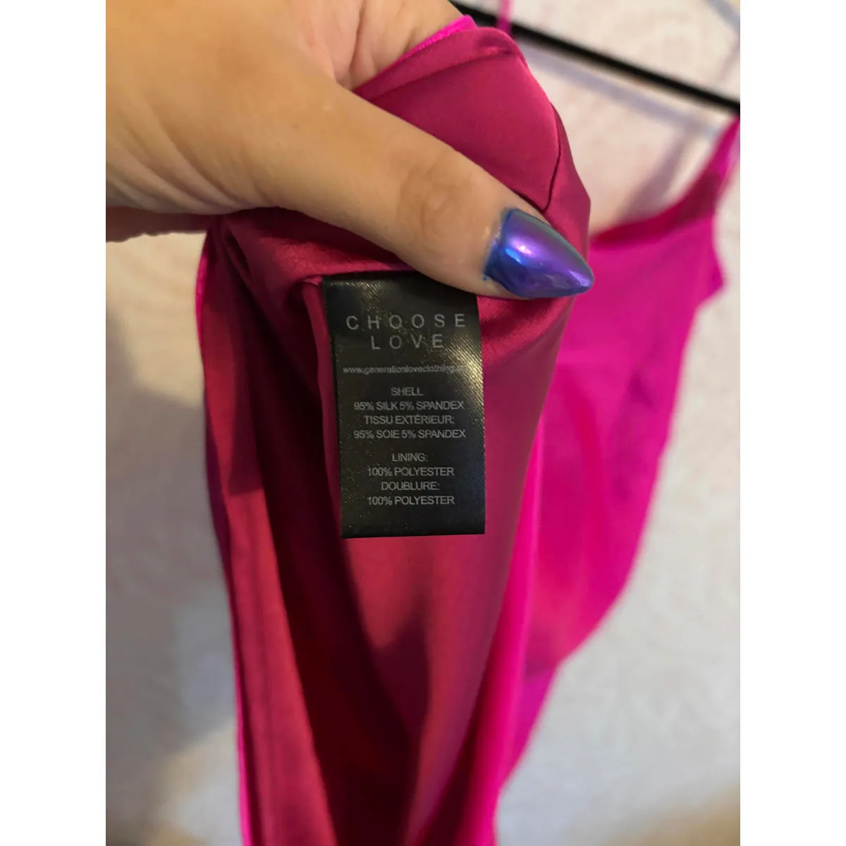 GENERATION LOVE Satin Pink Silk Dress with Spaghetti Straps - Image 7